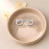 Xiao Yin Jia S999 Silver Hello Kitty Studs: Light Luxury Diamond Hollow-out KT Cartoon Design Earrings