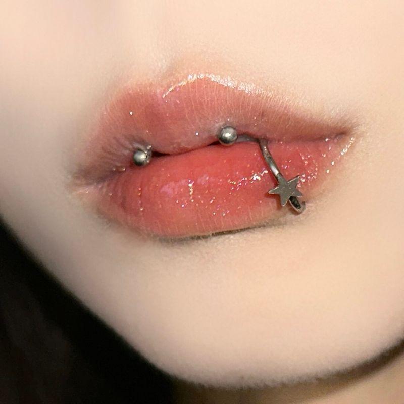 

Raccon Raccoon XINGX Seamless Ring Titanium Steel Lip Ring Buckle Ear Bone Stud Fashion Sexy Ins Piercing Jewelry Rod Thickness 1.2mm Ring 10mm