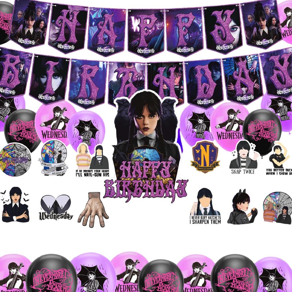 Themed Party Tableware Decoration ,Birthday Theme Party Decoration Banner Pull Flag Cake Flag Balloon- Set