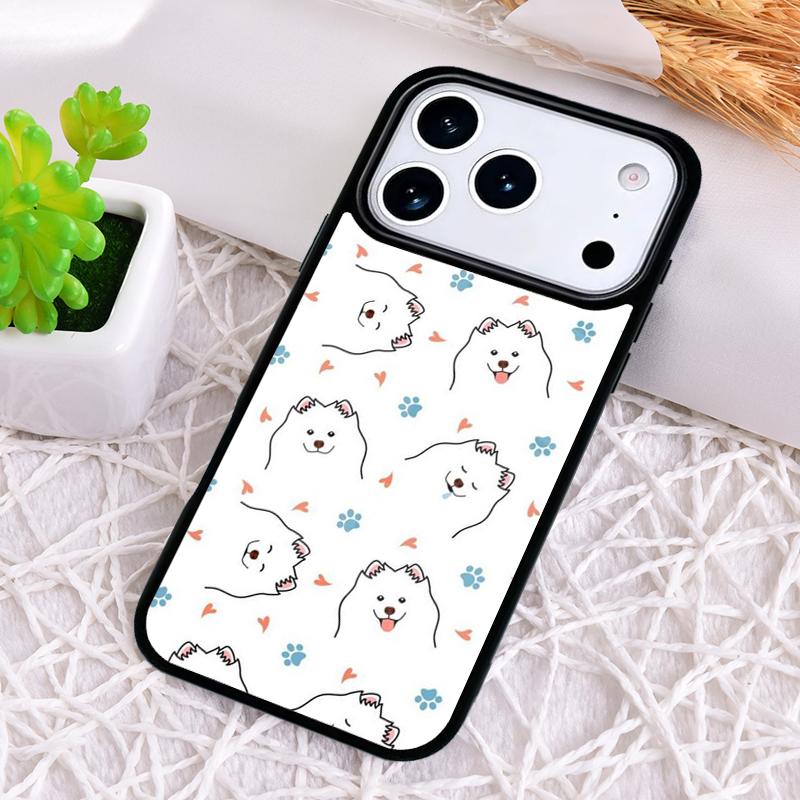 Samoyed Puppy Shockproof Phone Case for iPhone 17 Air 16e 15 11 12 14 13 Pro Max Cover Coque
