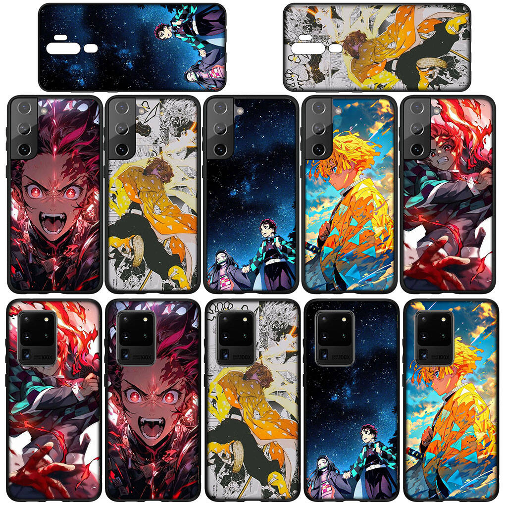 for Motorola Moto Edge 70 60 50 G54 G86 Samsung Galaxy S25 iPhone 17 16 15 Redmi Note 14 13 Pro Max Phone Case Demon Slayer Tanjirou Agatsuma Zenitsu