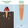4PCS Terracotta Self Watering Stakes Mushroom Shape Self Watering Globes Plant Watering Stakes Drip Irrigation Watering Devices