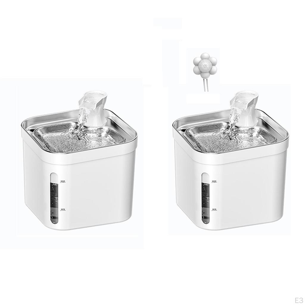 2.2L Dog Water Dispenser Low Noise with Circulating System, Pet Drinking Feeder, Portable Cat