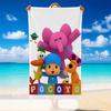 Quick Dry Beach Towel Pocoyo Pattern, Lightweight Absorbent Towel for Pool Beach Vacation Use