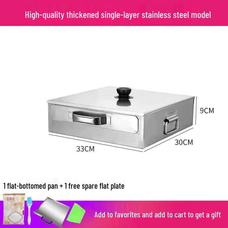 304 Stainless Steel Drawer-Type Rice Noodle Maker | Household Steamer for Breakfast and Cantonese Dishes