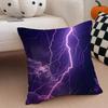 Lightning Cushion Cover Linen Pillow Case Soft Breathable Protective Couch Room Decoration