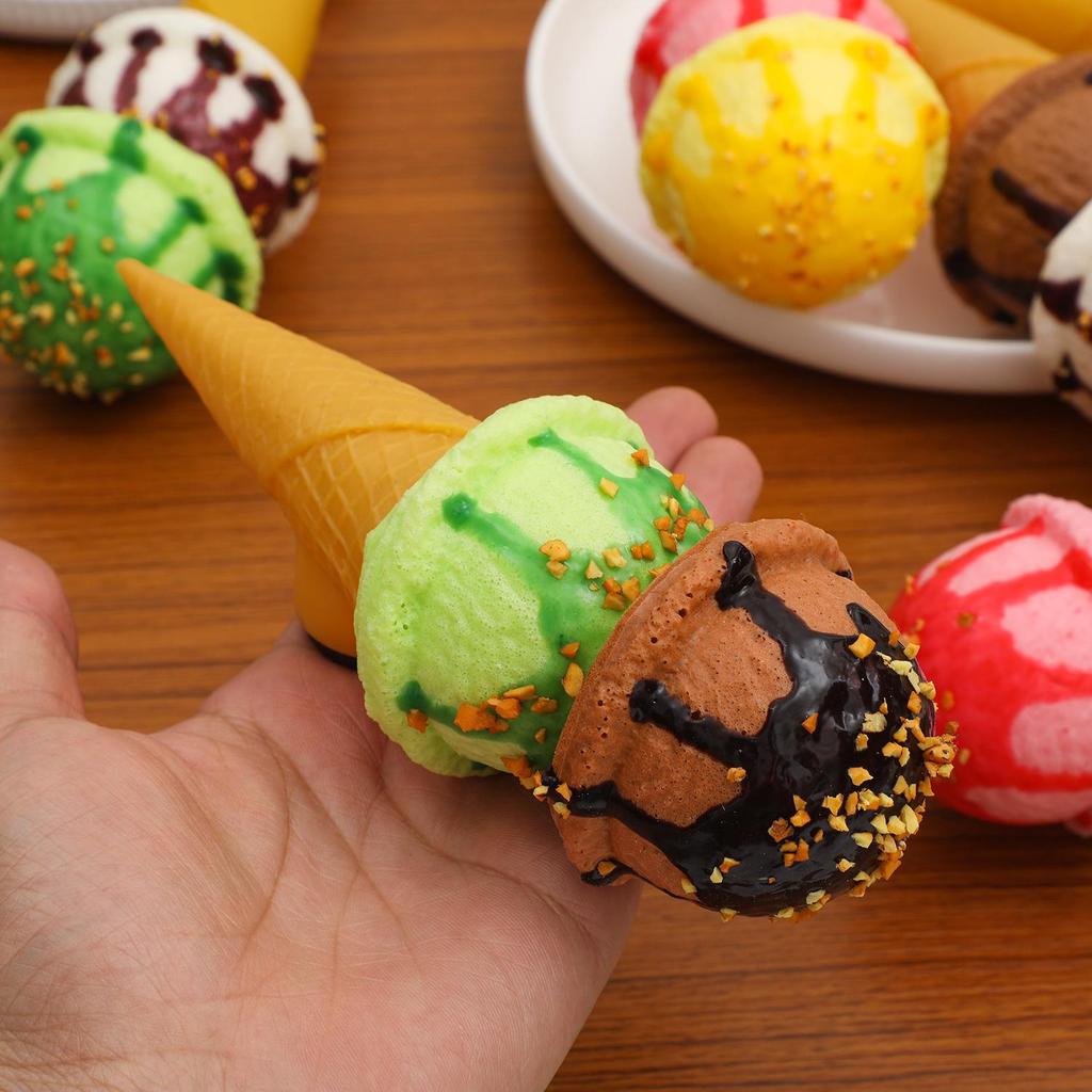 PU Slow Rebound Double-Layer Ice Cream Model Refrigerator Magnets & Props.