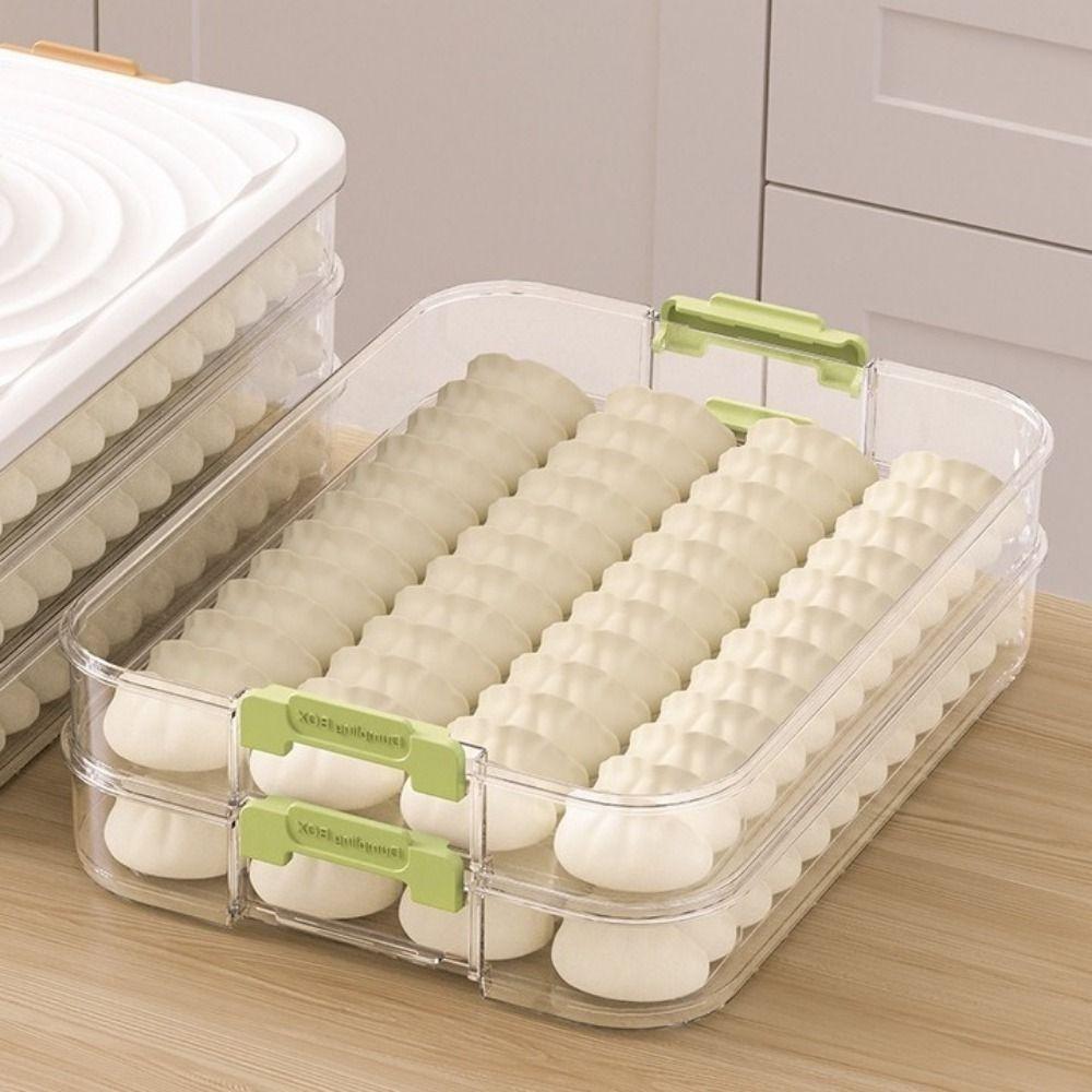 Caixa de Armazenamento de Dumpling de Plástico Selada Caixa para Ovos Congelados Recipiente Prático para Armazenamento de Alimentos Cozinha