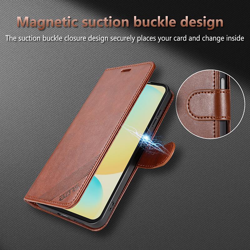 AZNS For Samsung Galaxy A06 4G Case Anti-Scratch PU Leather Stand Wallet Phone Cover