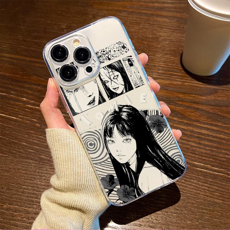 Tomie cool comics girl pattern design Phone Case Transparent Phone Case For iPhone 16 15 14 13 12 11 Pro Max XR Plus