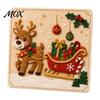 Creative Stress Relief Crafts for Adults DIY Christmas Felt Craft Kit, Gnome Santa Sticker Art No Sew Handmade Gift Making Kits Fabric Reindeer
