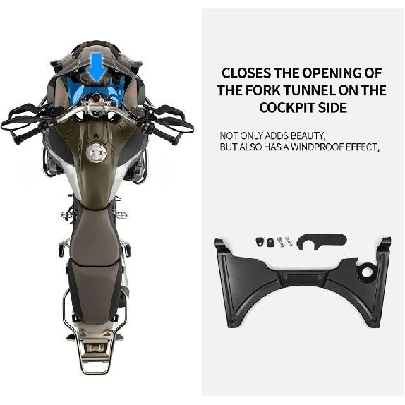 VITINO Cockpitverkleidung Aufwind-Windabweiser Motorradzubehör ABS Passend für R1250GS Adventure R1200GS LC Adv