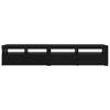 TV Cabinet Set of 2 Black Oak Effect 210 x 35 x 40 cm