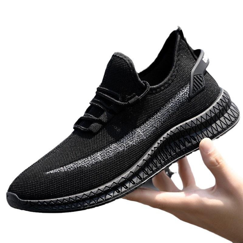 Herrenschuhe Freizeit-Schuhe Herren vielseitige Sportschuhe Herrenschuhe Fly-Knit atmungsaktive Mesh-Stoffschuhe
