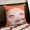Anime HHimouto UUmaruchan Cushion Cover Reversible Soft Durable Pillow Cover Home  Car MultiScene Use for Daily Comfort
