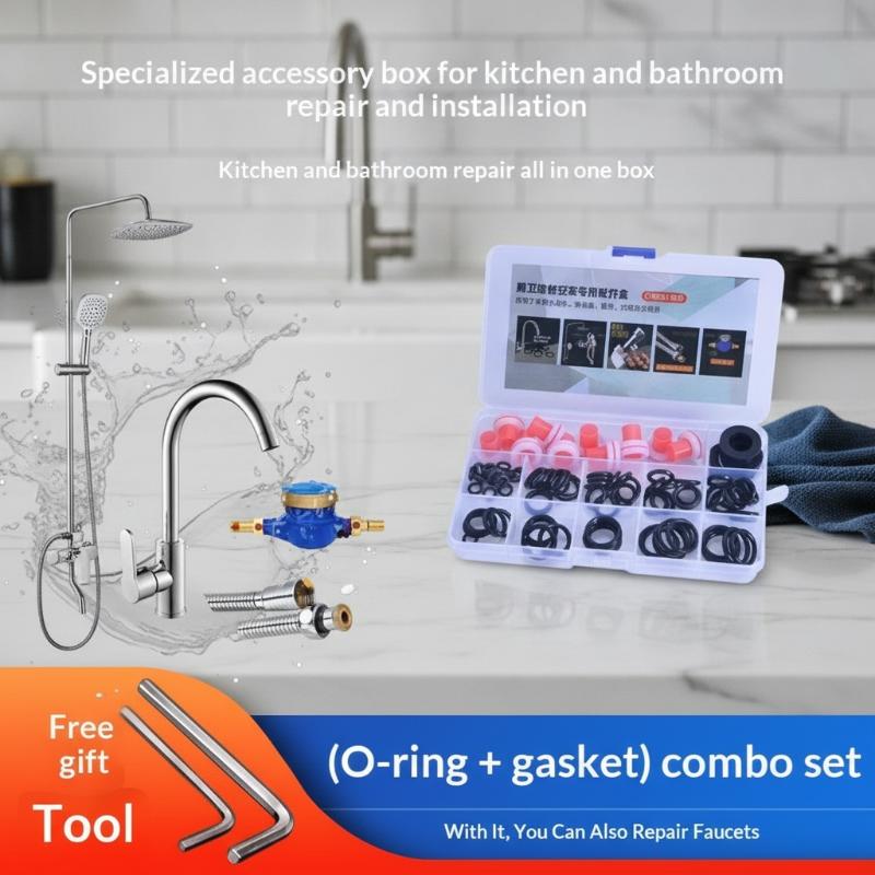 100Pcs Rubber Faucet Washer Kitchen Bathroom Faucet Water Seal Ring Leak-Proof Gasket Kit For Plumbing Plug Sealing Connections