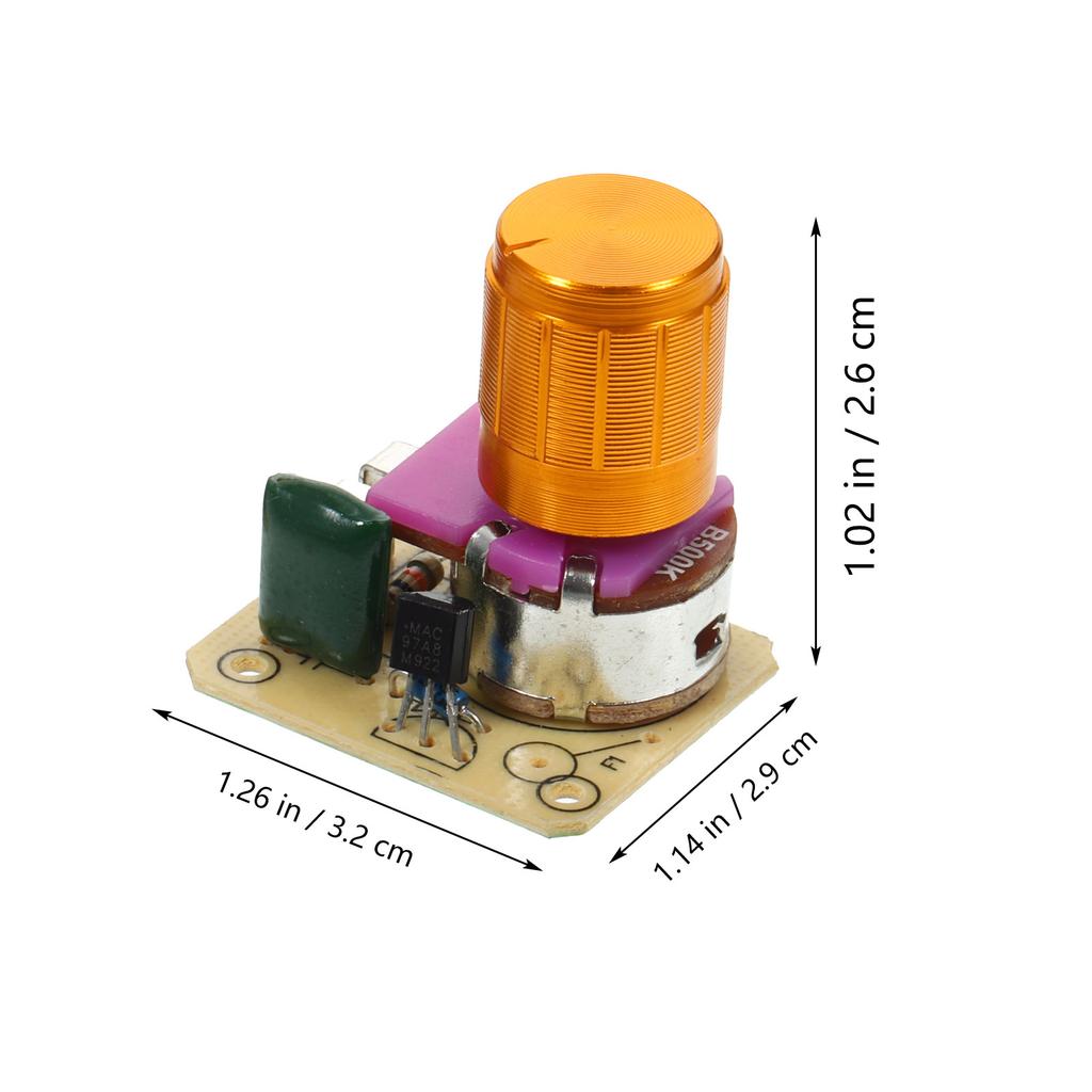 1 Set Elektrischer Dimmschalter Austauschbarer Glühbirnenregler Kleines Potentiometer für Sicherheitskamera-Beleuchtung Upgrade Wiederverwendbar Zuhause
