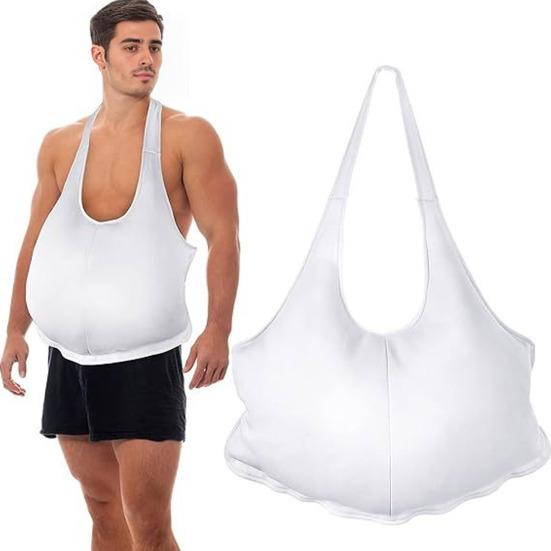 Santa Claus Fake Belly Stuffed Cosplay Tummy Santa Belly Costume for Christmas Halloween Cosplay Dress Up Accessories