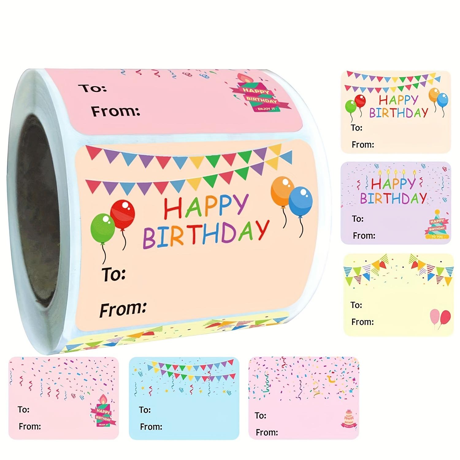 

200 Stickers Per Roll for Birthday Celebrations, Adhesive Labels for Office Supplies, Decorative Tags, And Sealing Stickers. 5x3.8cm