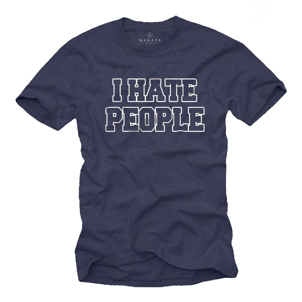 Funny T-Shirts Mens I HATE PEOPLE Funny Sayings Cool Fun Gifts Men- XXXL