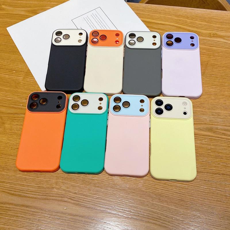 Camera Protection Color Collision Phone Case for IPhone 17 Pro Max 16 15 14 13 12 11 Silicone TPU Soft Back Cover