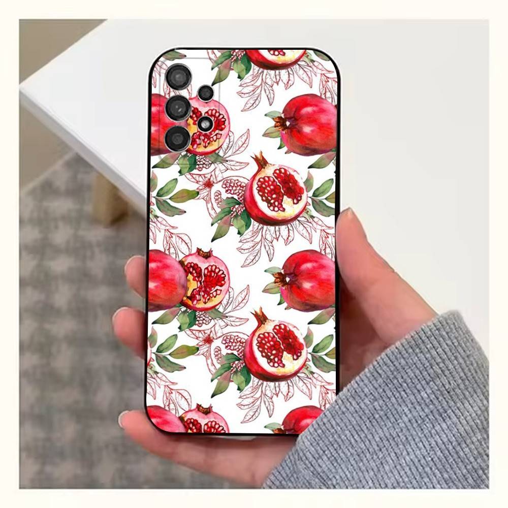 Fruit P-Painting Case For Samsung S10,Plus,S9,Ultra,S24,S21,S20,S23,FE,S22,S25,Lite,Soft Silicone Black