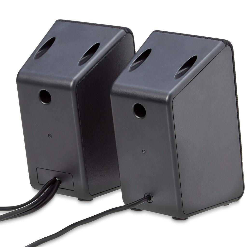 Amazon Basics PC USB Black Speaker, Powered,