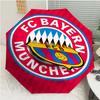 FC Bayern München Logo Print Automatic Umbrella, 8 Rib Iron Frame, Plastic Handle, Suitable for Outdoor Travel &Daily , Ideal Gift