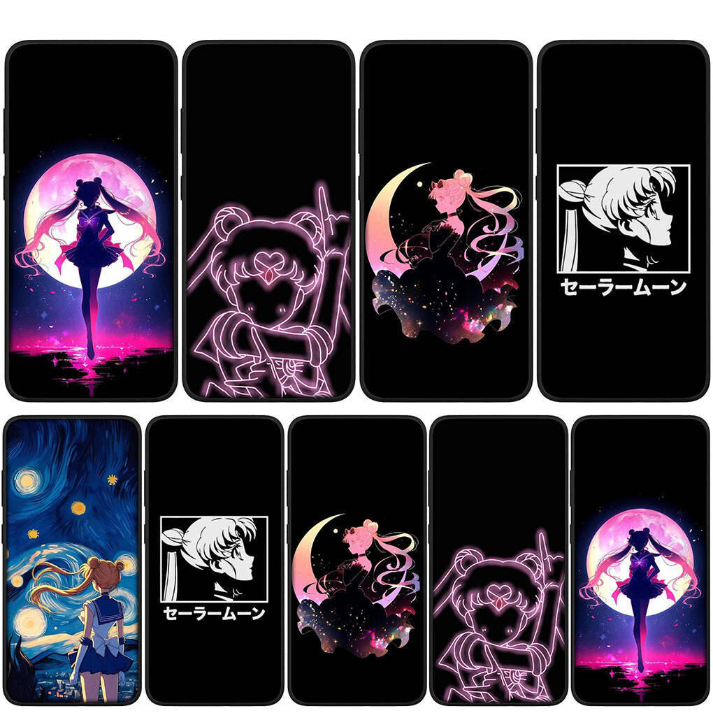Cover for iPhone 17 16 15 Xiaomi Poco Redmi Note 14 13 12 11 Pro Max 9 16e Samsung Galaxy S25 S24 S23 OPPO Huawei Girl Lovely Sailor Moon Phone Case
