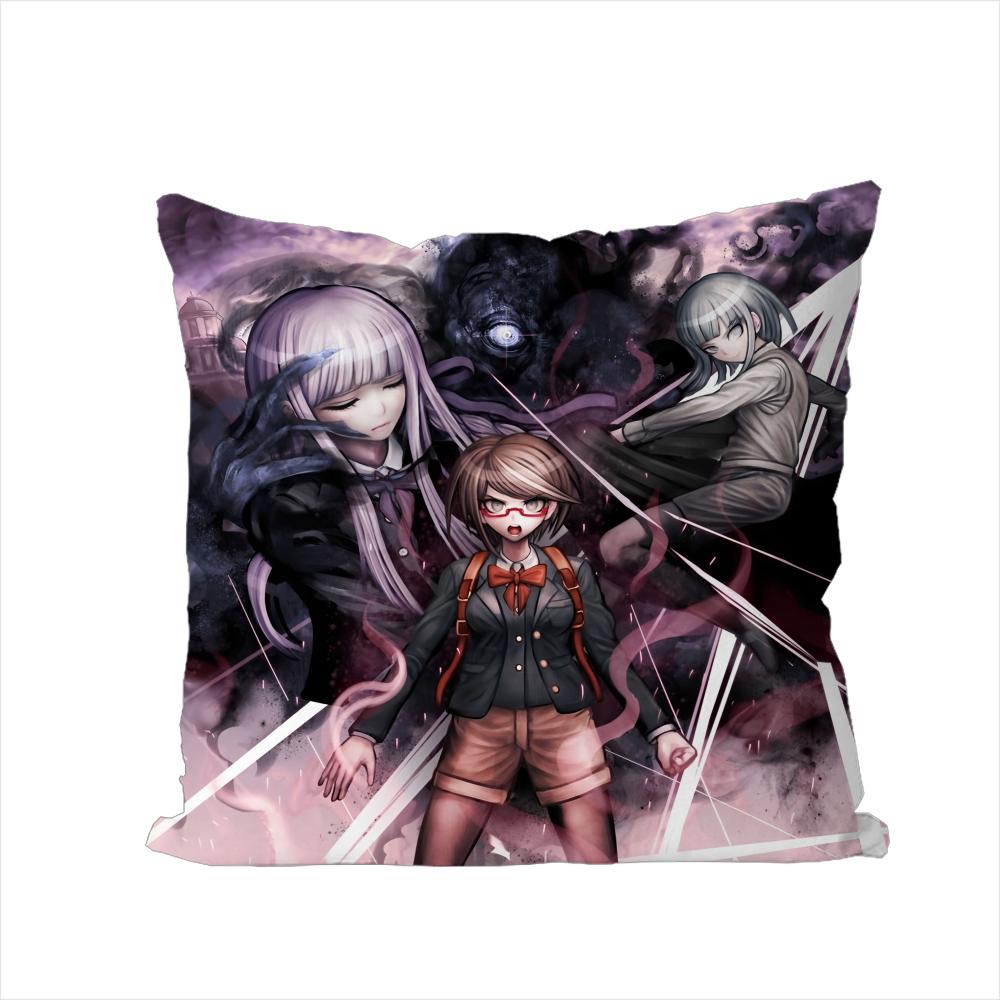 DDanganronpa Pillow Case For Car Sofa Decorative Home Doublesided Print Plush Square Throw Pillow Cushion Cover