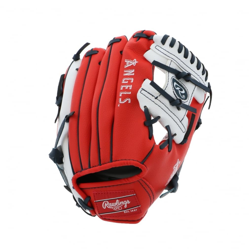 Rawlings Youth Baseball Glove Junior Kids Team Logo MLB Player Series LA Angels LAA10-22000001111 10-inch