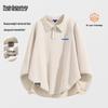 MARK FAIRWHALE Men's Letter Print Polo Collar Sweatshirt