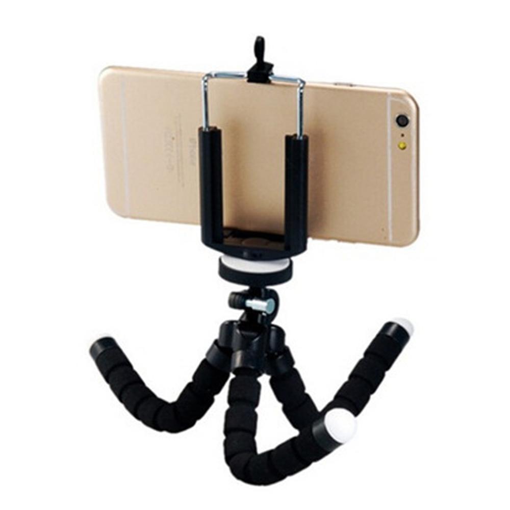 Bærbar telefonstativ Svamp blekksprutholder Mini smarttelefonklips for iPhone Fleksibelt Live stativ med fjernkontroll for Xiaomi