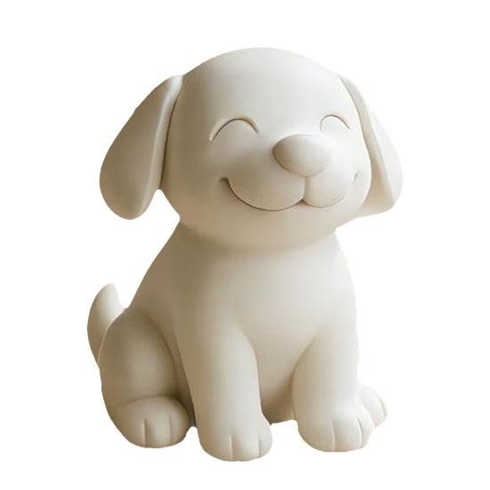Dog Figurine 3D Printed Sculpture Small Cute Puppy Smile