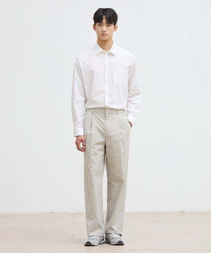 STCO Cotton Nylon Comfort Setup Pants_Light Beige (Wide Fit)_Sepvb71Wsf