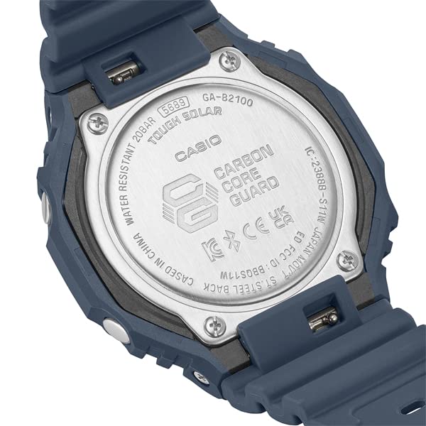 Casio G-SHOCK GA-B2100-2A Montre Solaire Bluetooth Analogique-Numérique Bleue Marine Modèle International