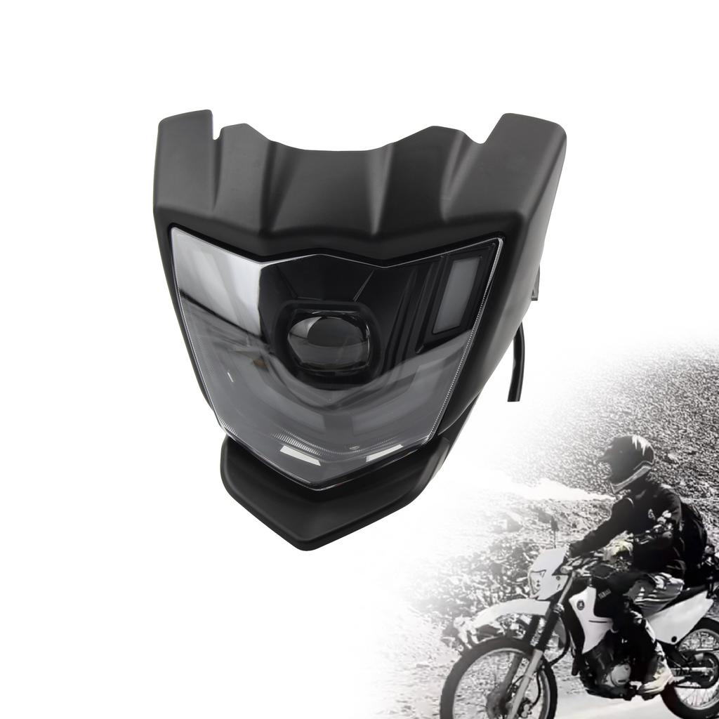 For YAMAHA XTZ 150 Motorcycle LED Headlight Plate Fairing Pit Dirt Bike Motocross Universal Modification Accessories Enduro
