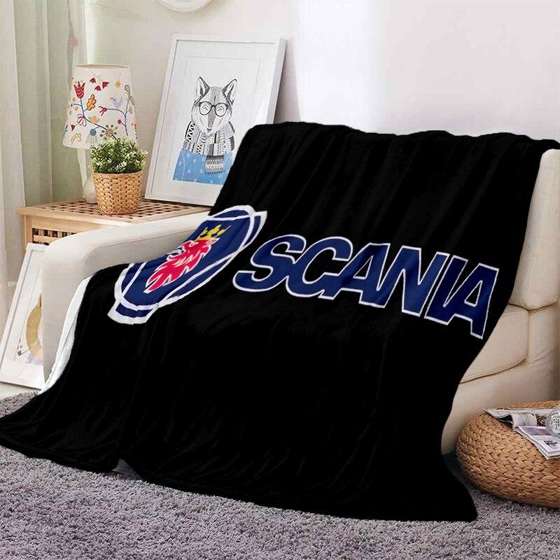 3D Грузовик Scania Плед Флисовый Теплый Уютный Мягкий Плед для Дивана Кровати Стойкий к Выцветанию Антистатический Машинная Стирка 130x150cm