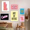 Simplicity Colorful Pink White And Orange Do Shit You Love Typographic Quote Canvas Painting Girl Room Home Poster Decor Fashion