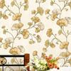 Vintage Ginkgo Leaf Wallpaper 3D Living Room Bedroom Background Hotel Vine Floral Wall Paper House Decoration