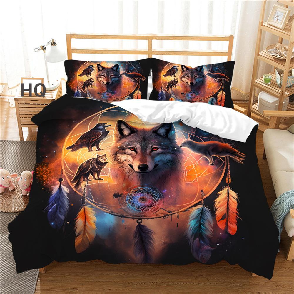 Dream Catcher Wolf Series Bedding Two Or Three-Piece Digital Set
