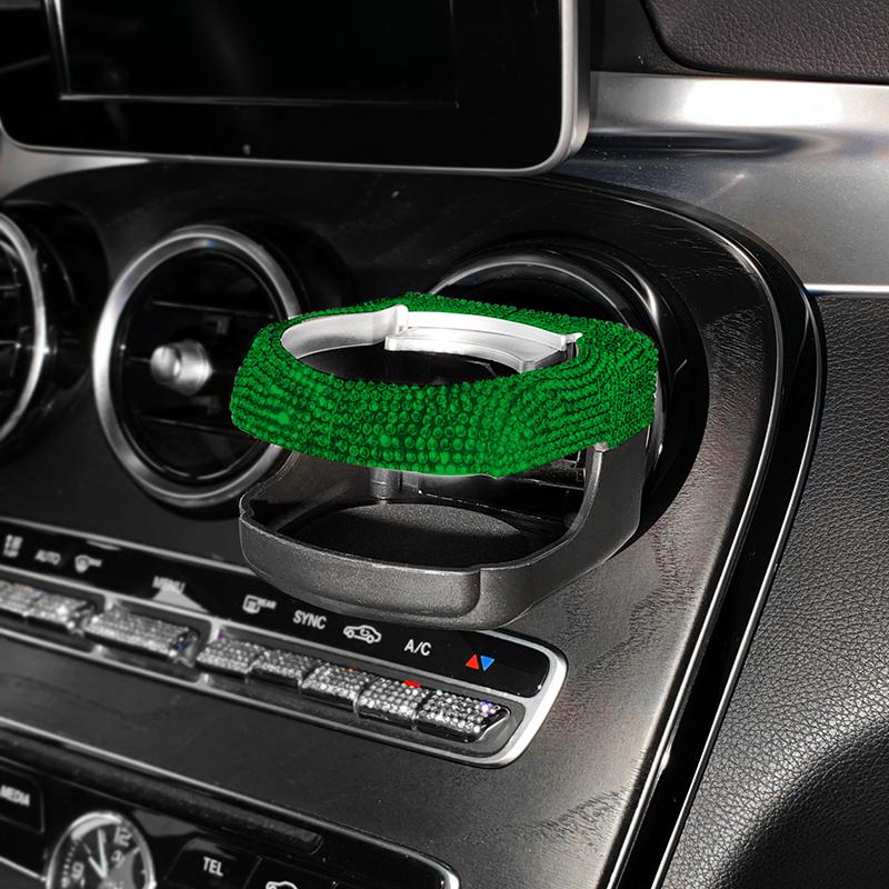 Rhinestone Car Cup Holder Universal Crystal Diamond Beverage Mount Stand Auto Outlet Air Vent Cup Holder Rack Car