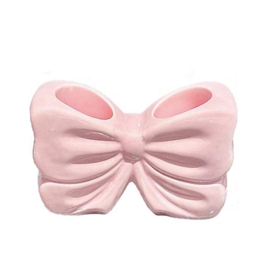 Bow-knot Toothbrush Holder Storage Rack Polished Surface Easy to Clean Bathroom Caddy Toothbrush Holder