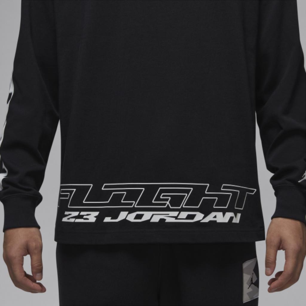 Jordan MVP Comfortable Skin-Friendly Soft Long Sleeve T-Shirt Men Tops Black Sail-White FZ1972010