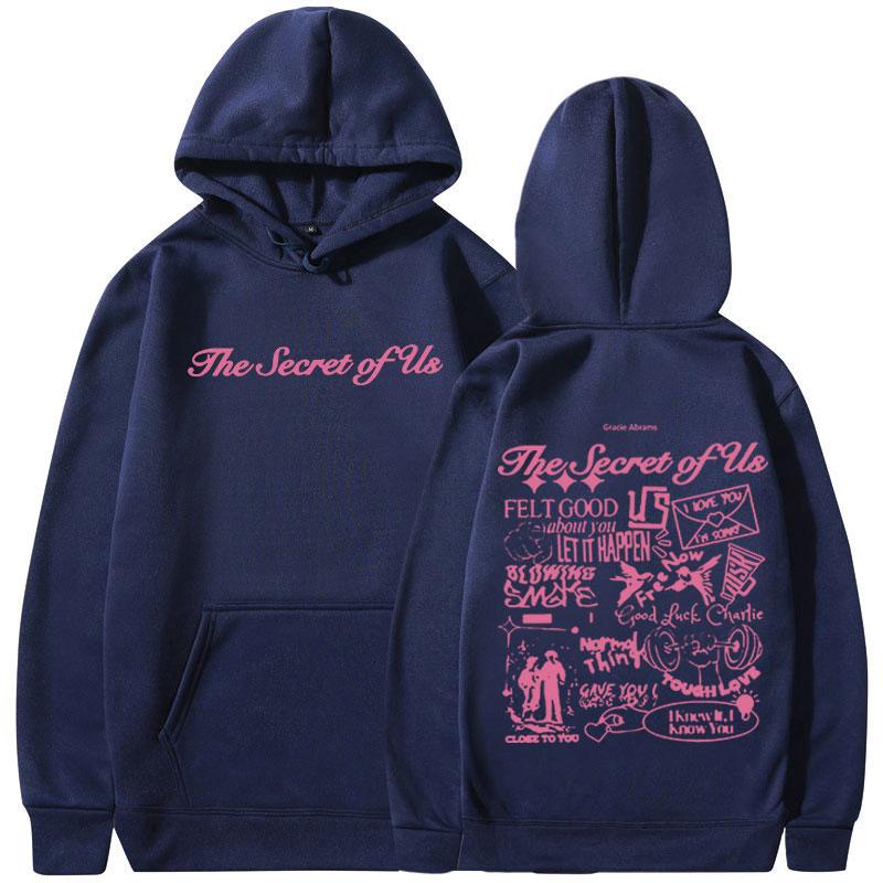 Gracie Abrams The Secret of Us Hoodies Men Women Fashion Harajuku Sweatshirts Winter Fleece Warm Long Sleeve Oversized Pullovers