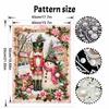 Nutcracker and Snowman Christmas Pearl Painting with Frame 3D Sparkling Canvas Art Relaxing Craft for Bedroom Wall Decor Gift and Holiday Decor