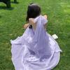 Sleeveless Collar Neck Gentle Temperament Fungus Edge Backless Dress Beach Dress