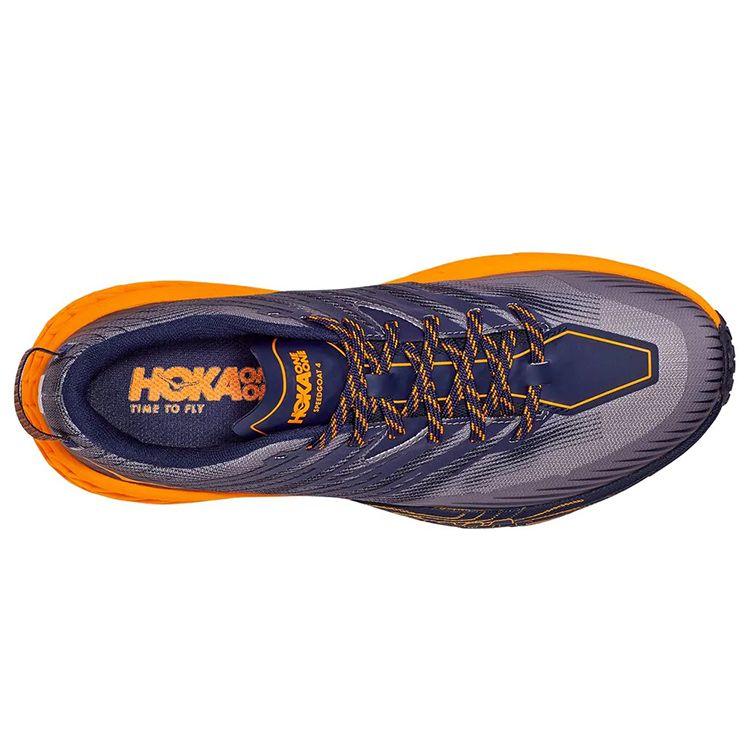 HOKA Speedgoat 4 Black Iris Bright Marigold Men Sneakers 1106525-BIBM