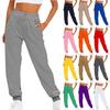 Women Sweatpants Fleece Loose Fit Joggers Solid Color High Waist Running Pants Streetwear Gym Workout