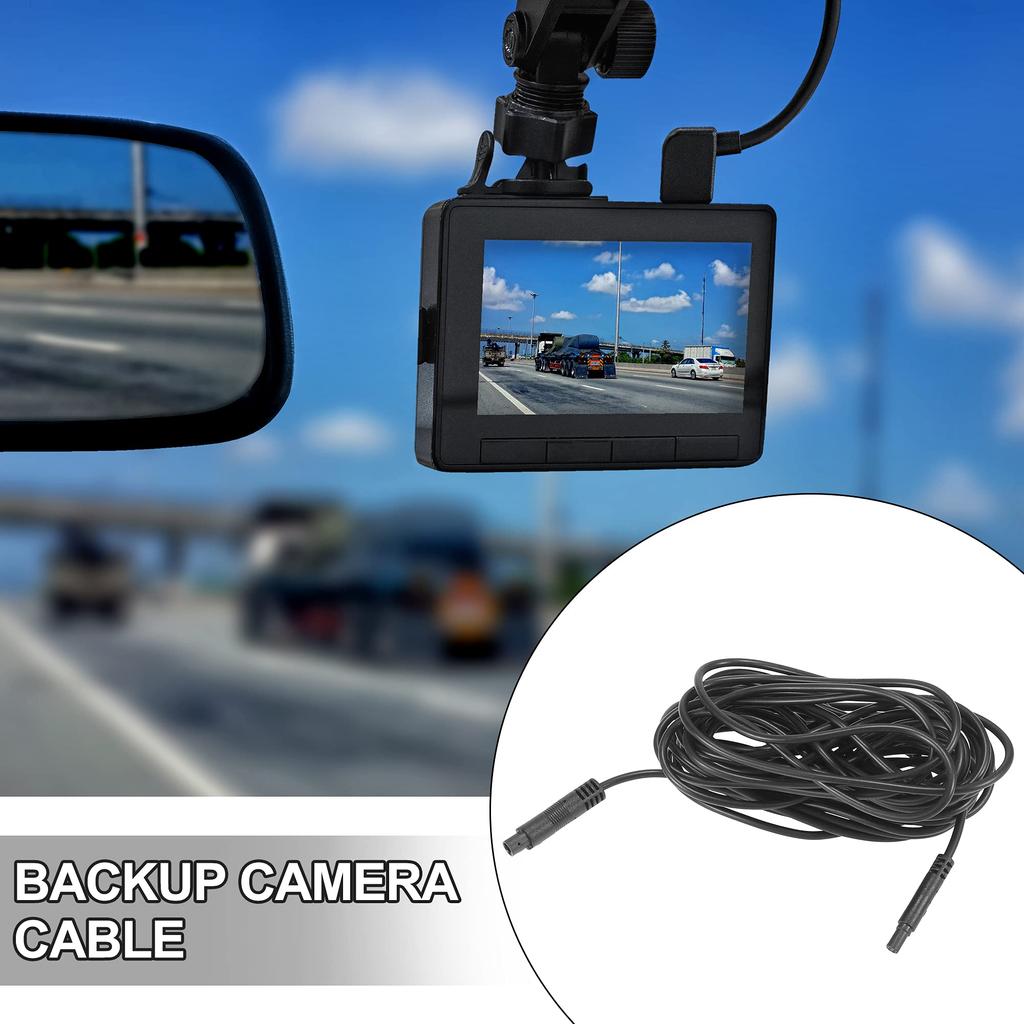 X AUTOHAUX Backup Camera Cable Extension Cable Dash Camera Cord Rear View Camera 4 Pin 5M